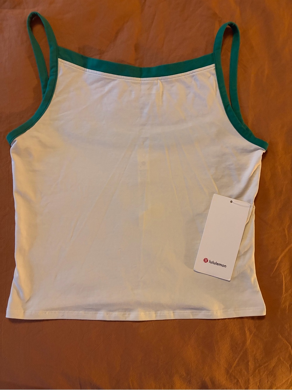 lululemon athletica organic cotton ringer tank retro nwt medium
